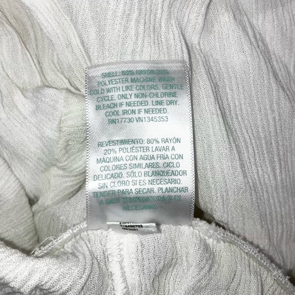 Kona Sol White Gauze Wrap Pants Tie Front Wide Open Leg Beach Women’s Small - Picture 9 of 10